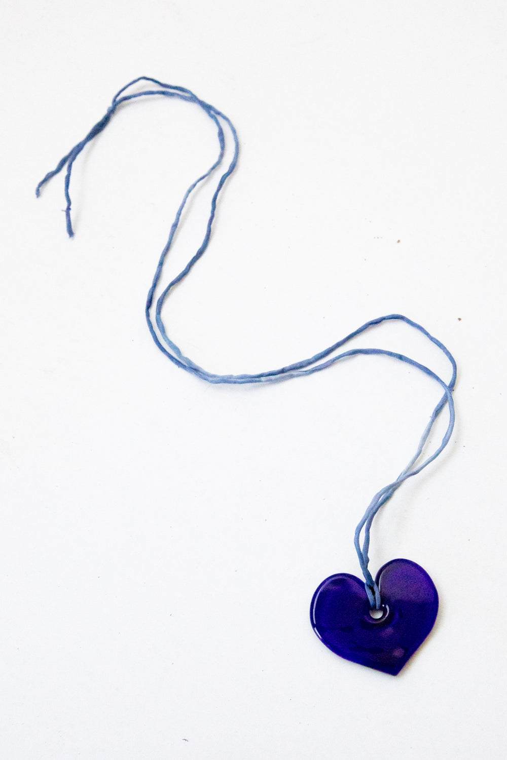 Cobalt + Blue Heart Necklace