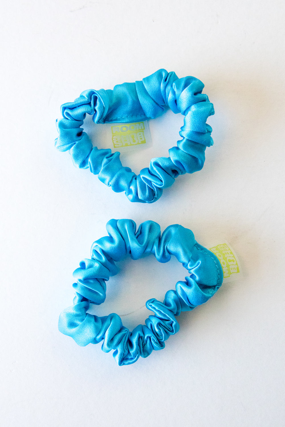 Turquoise Silk Mini Scrunchie Set