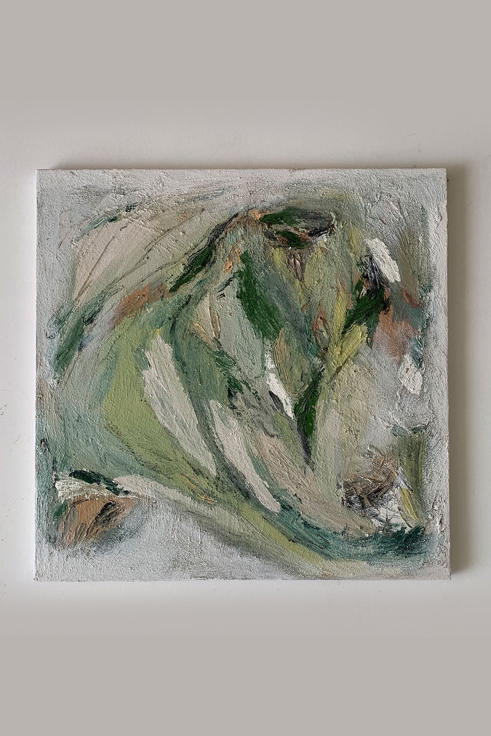 Rolling Green Plaster Canvas Art