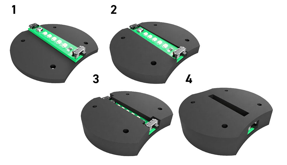 5V LED Strip Board Edge-Lit Perspex Sign assembly