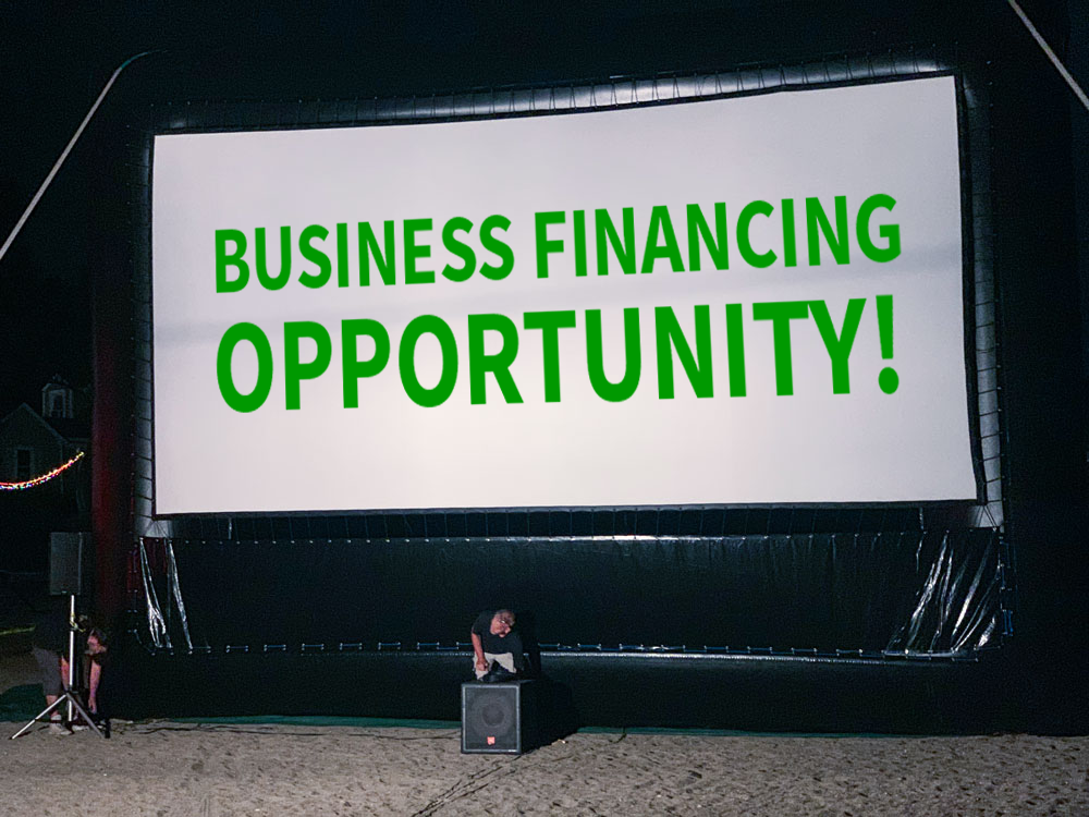 Business financing for Open Air Cinema clients