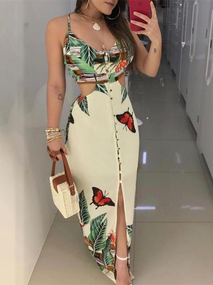 tropical print summer dresses