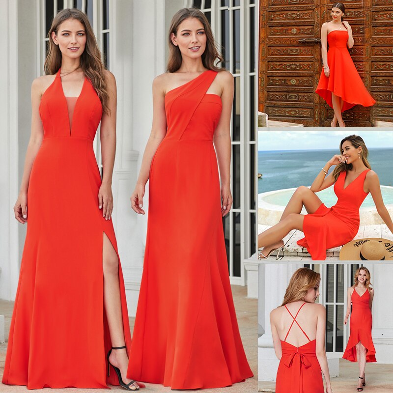 red soiree dresses