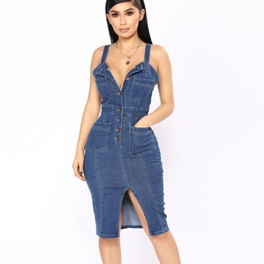 jeans single piece dress