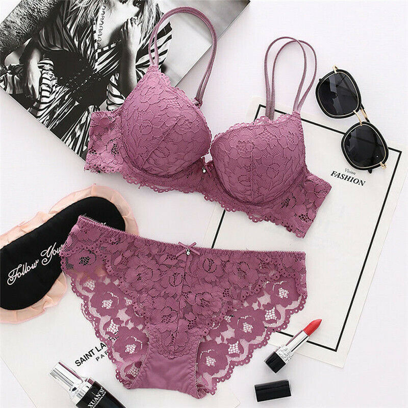 purple bra set