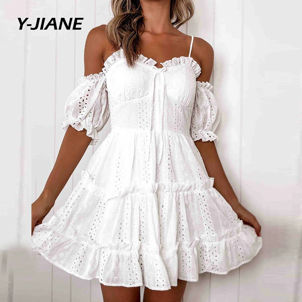 white loose summer dress