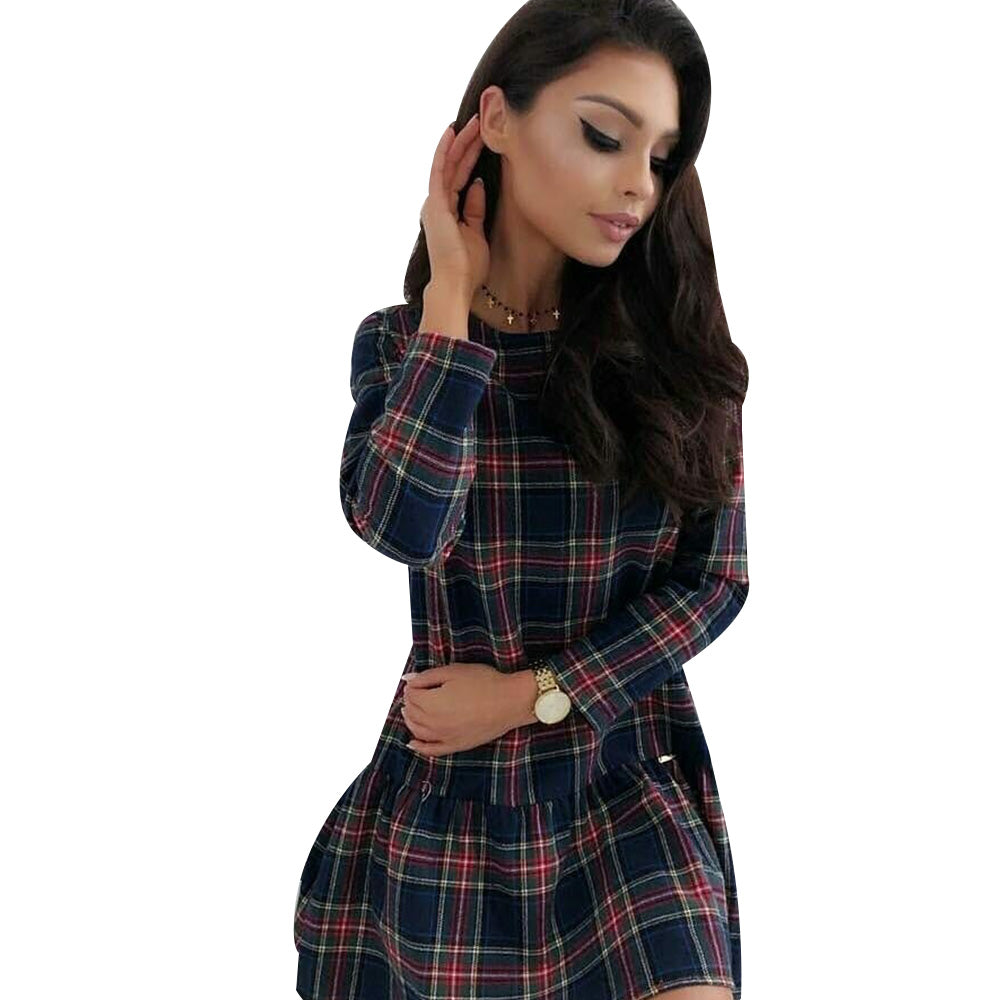 womens plaid christmas dress