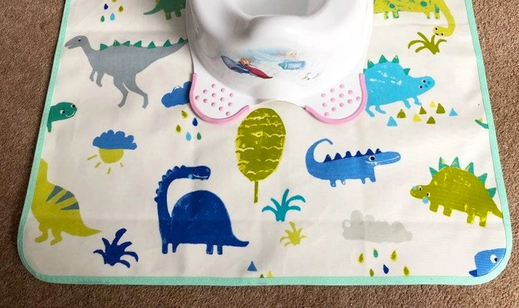 dinosaur potty messy mat
