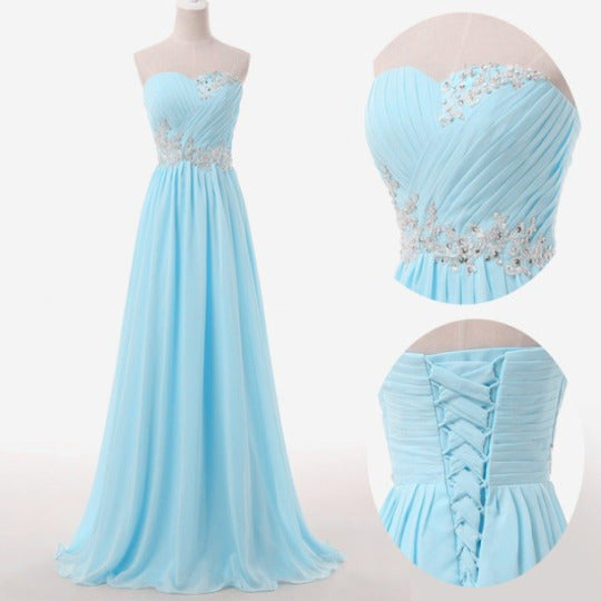 blue modest prom dresses