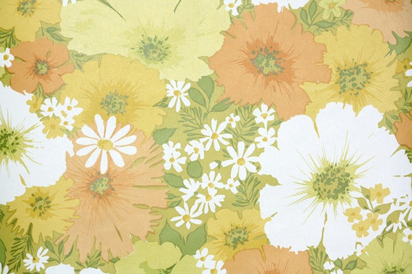 1970s Floral Vintage Wallpaper – Hannah’s Treasures Vintage Wallpaper