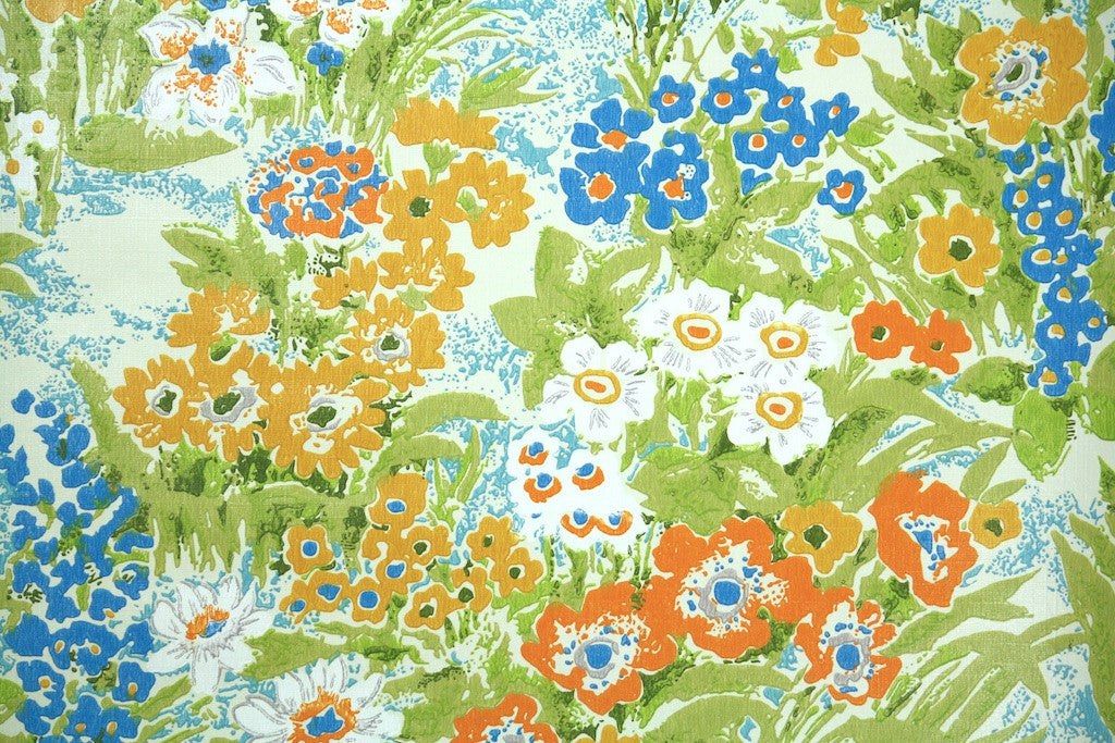 1970s Floral Vintage Wallpaper – Hannah's Treasures Vintage Wallpaper