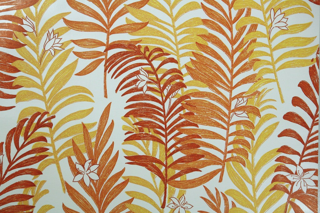 1970s Botanical Vinyl Vintage Wallpaper – Hannah's Treasures Vintage