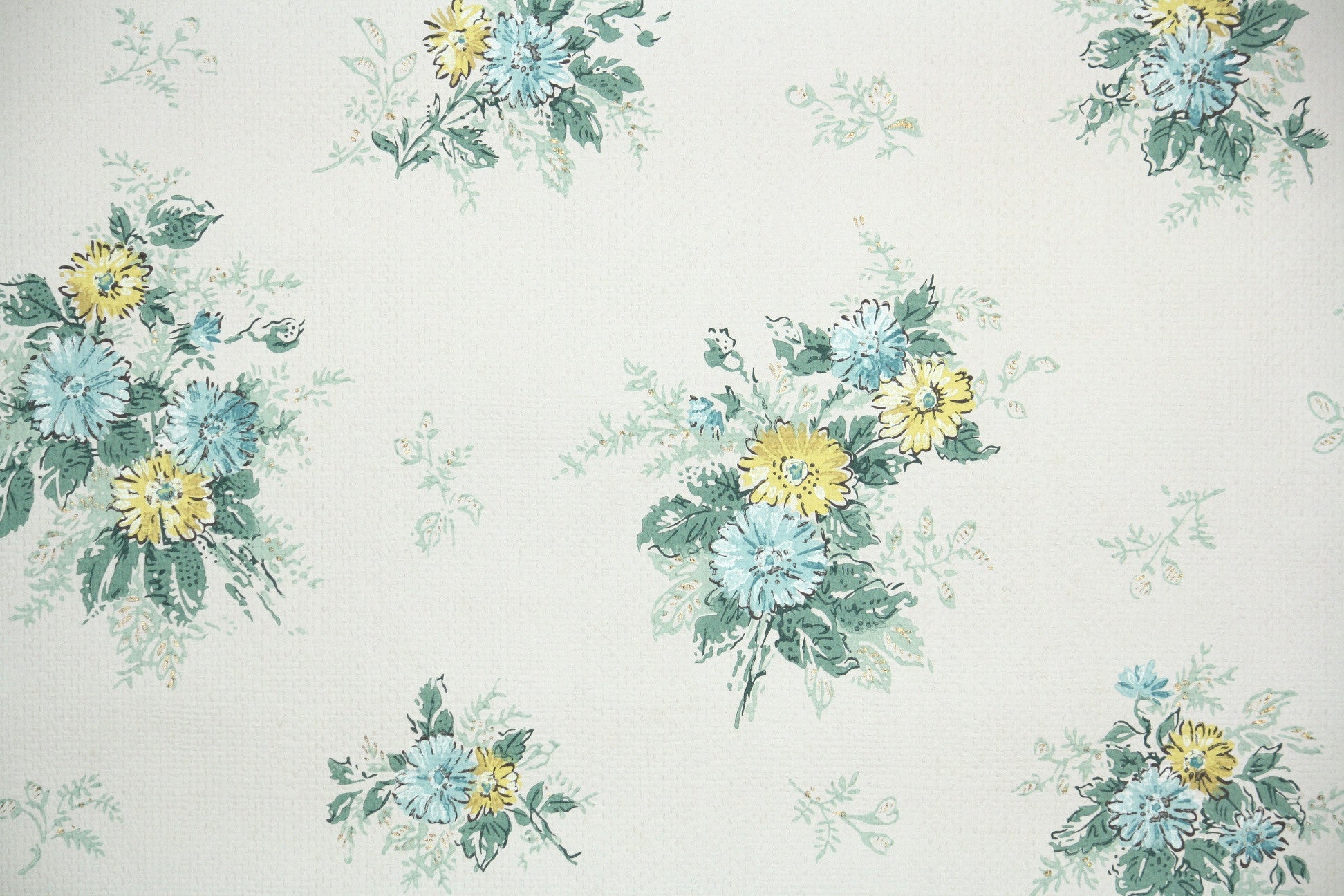 1960s Floral Vintage Wallpaper – Hannah’s Treasures Vintage Wallpaper