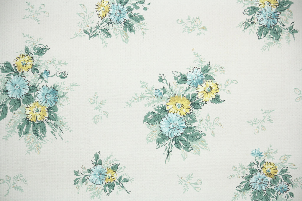 1960s Floral Vintage Wallpaper – Hannah's Treasures Vintage Wallpaper