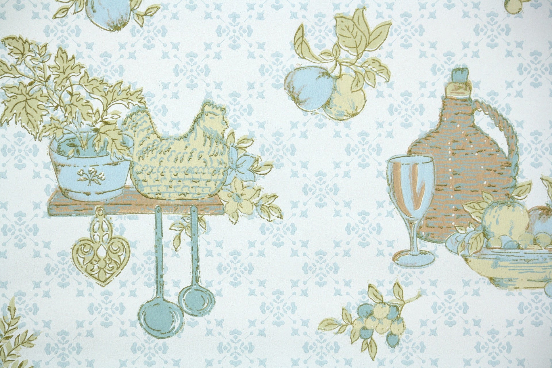 1970s Kitchen Vintage Wallpaper – Hannah’s Treasures Vintage Wallpaper