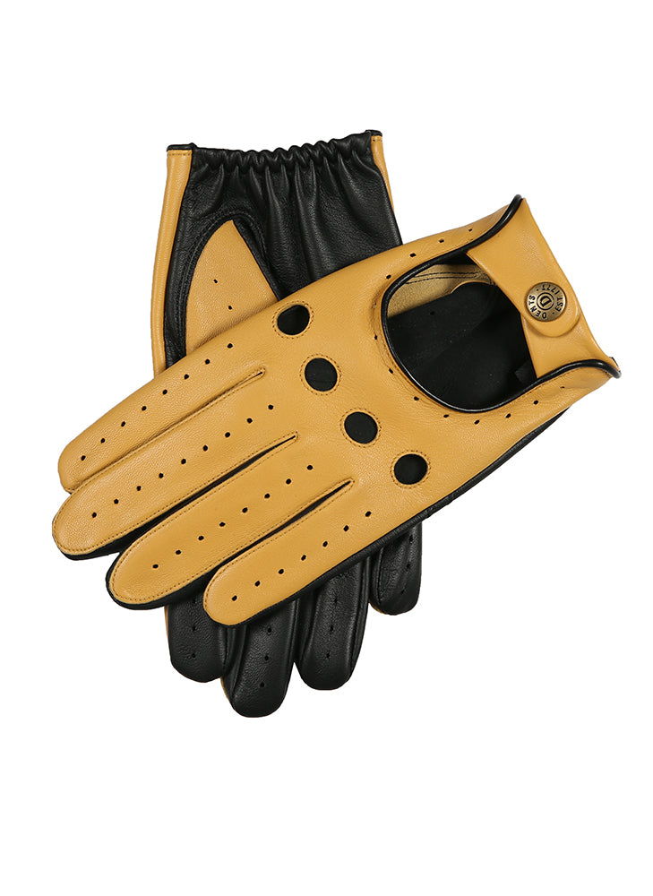 Mens Touchscreen Unlined Leather Driving Gloves 