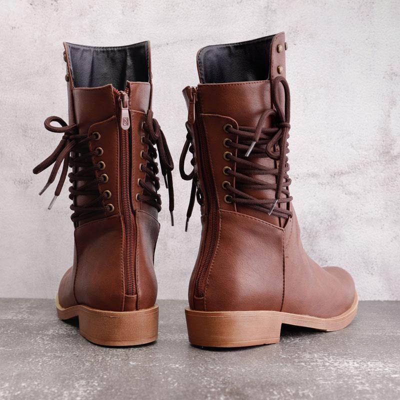 back zipper vintage boots