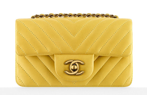 Chanel Chevron Quilted Mini Classic Flap Bag