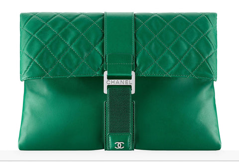Chanel Green Clutch