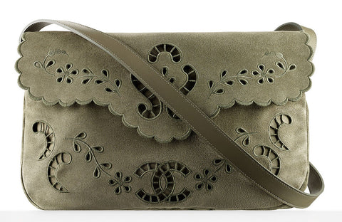 Chanel Embroidered Velvet Calfskin Messenger bag