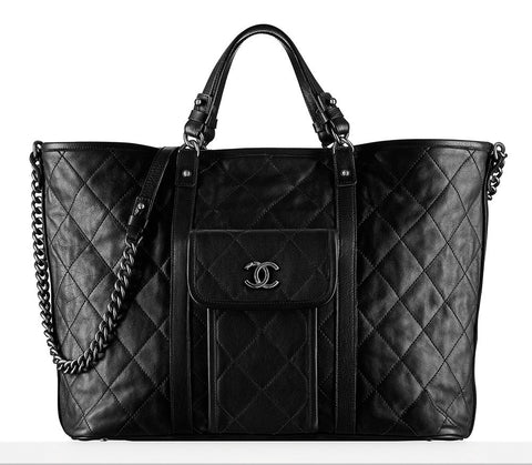Chanel Large Calfskin Shopping Tote