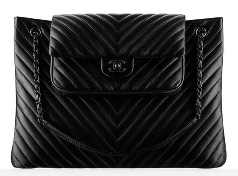 Chanel Large Chevron Quilted tote