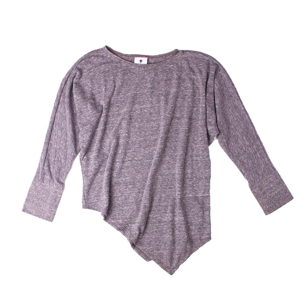 Edgy Dolman Tee - H. Grey - Mimobee