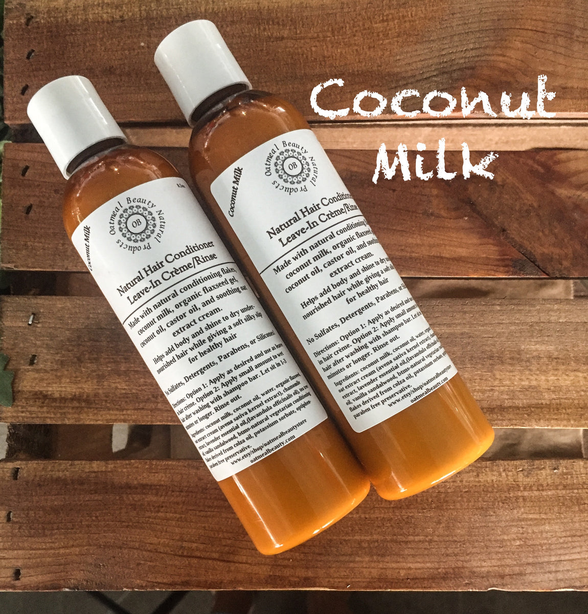 Natural Coconut Milk Conditioner Leave-In Creme/Rinse – Oatmeal Beauty