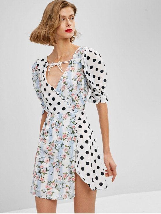 polka dot flower dress