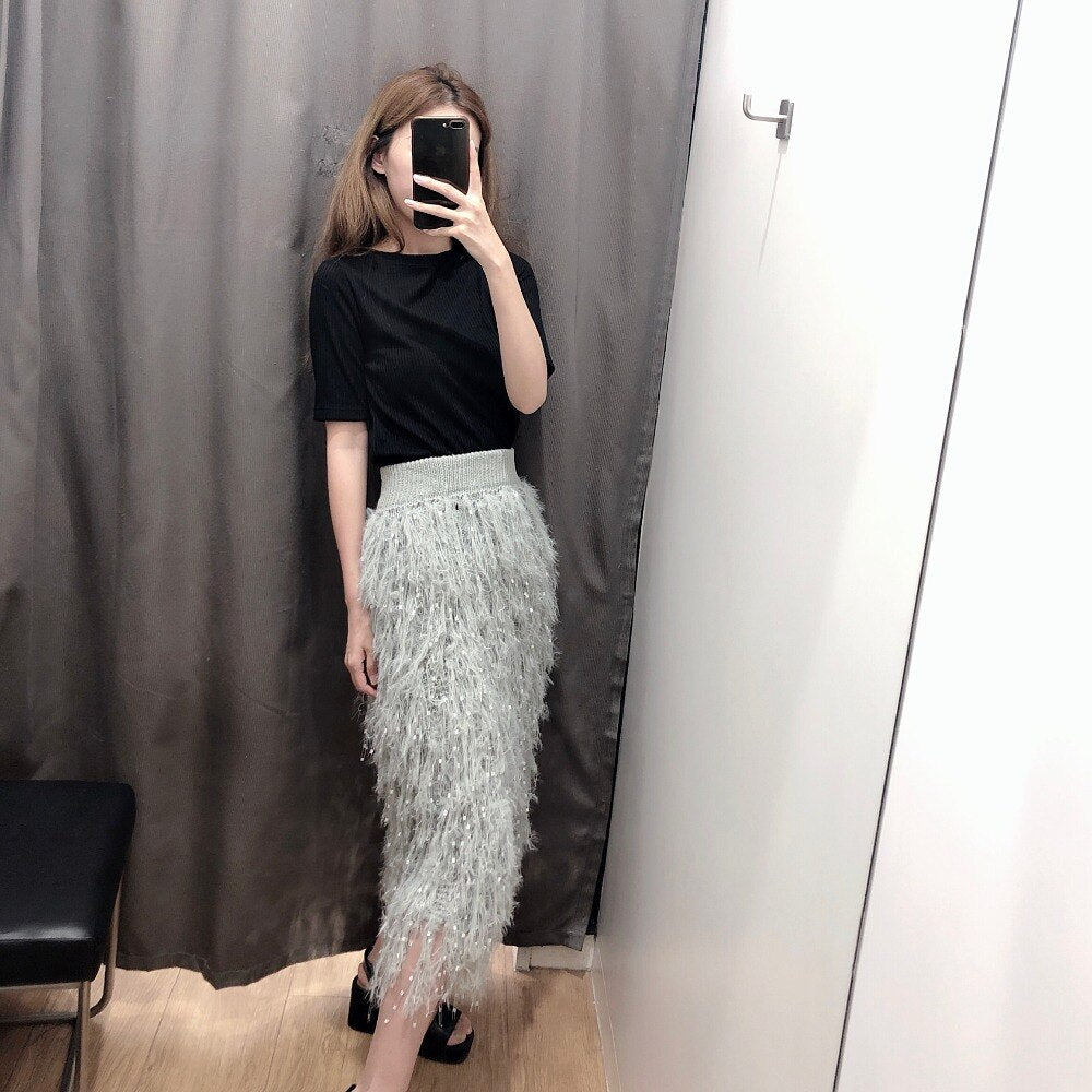 midi skirt office wear