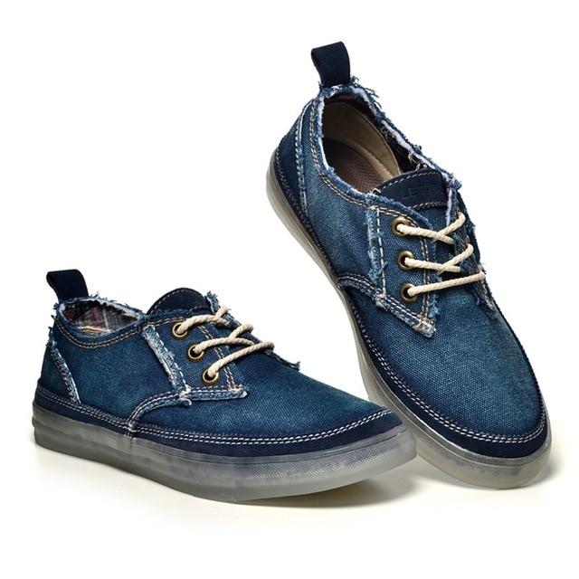 mens blue canvas shoes