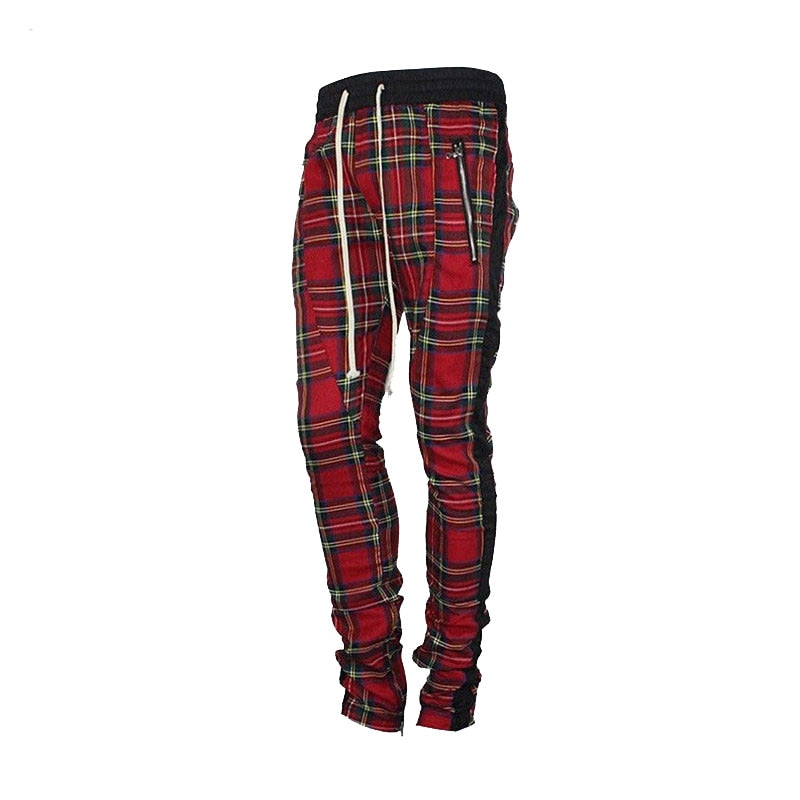 plaid pants joggers