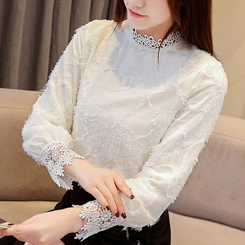 lace chiffon blouse