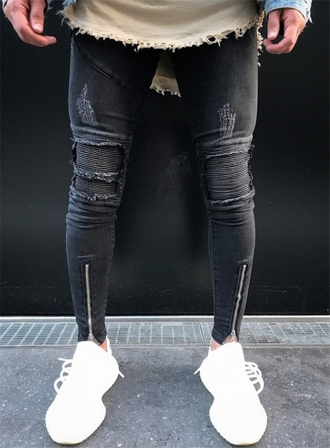 elastic ankle jeans mens