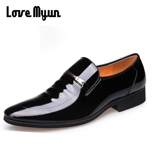 mens black formal slip on shoes