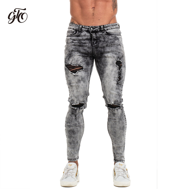 grey distressed jeans mens