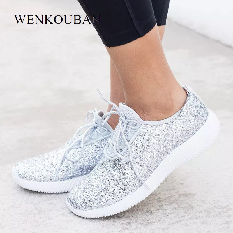 Sequin Sneakers Women Casual Shoes 