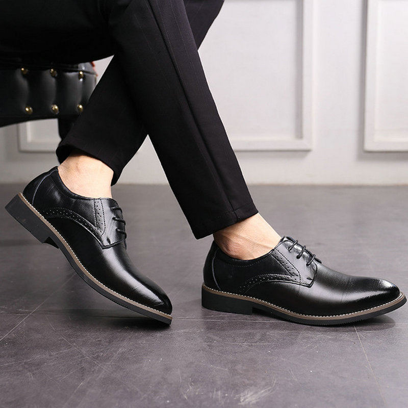 new fashion Men's Point Leather Shoes 