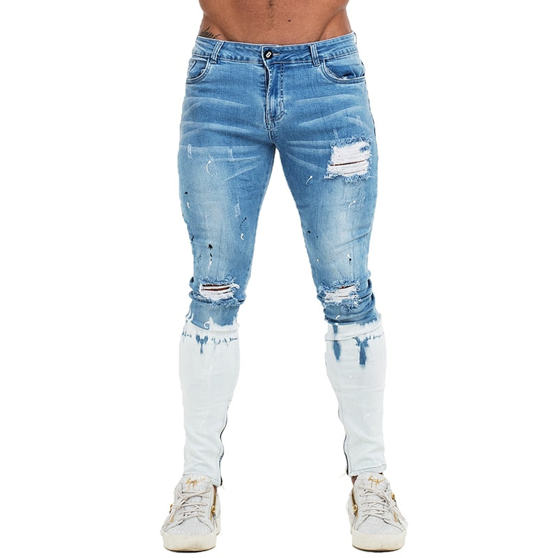mens super ripped jeans