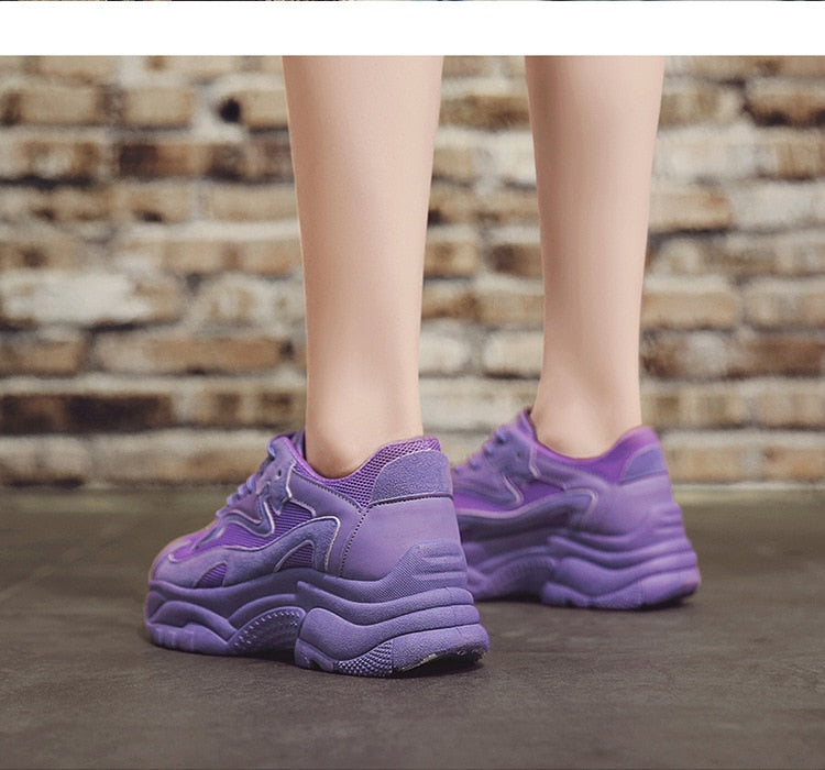 purple chunky trainers