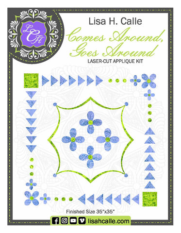 Comes Around, Goes Around Fusible Kit with Background and Binding Fabric