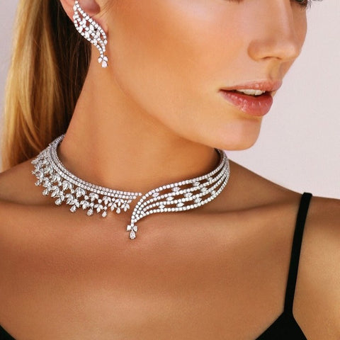 bridal diamond choker