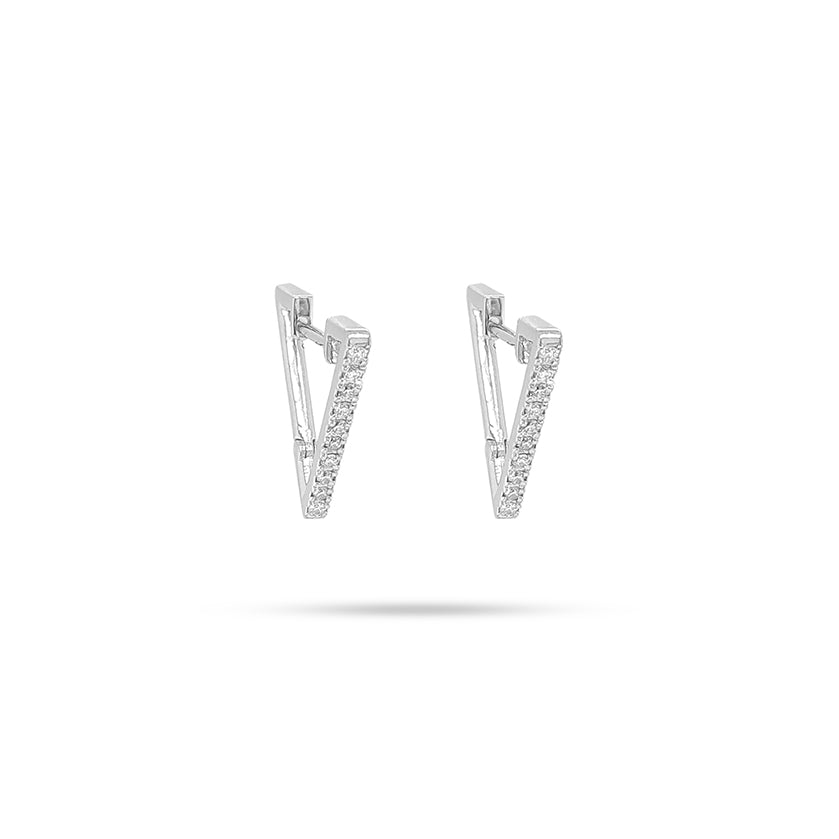 v shaped diamond earrings