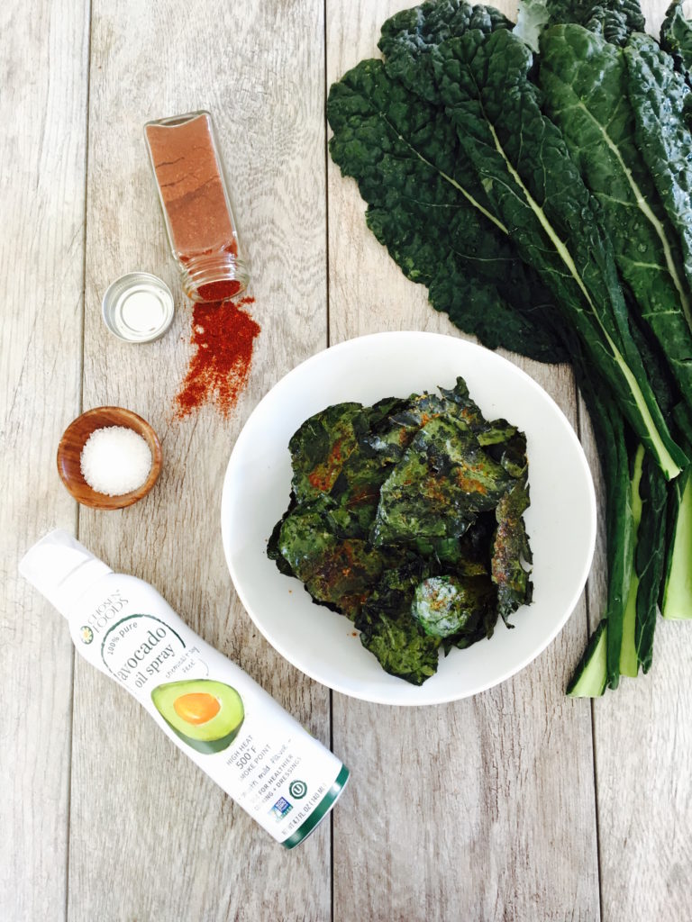 Baked Kale Chips with Avocado Oil