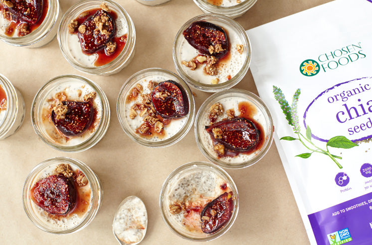 Chia Coconut Panna Cotta with Roasted Figs