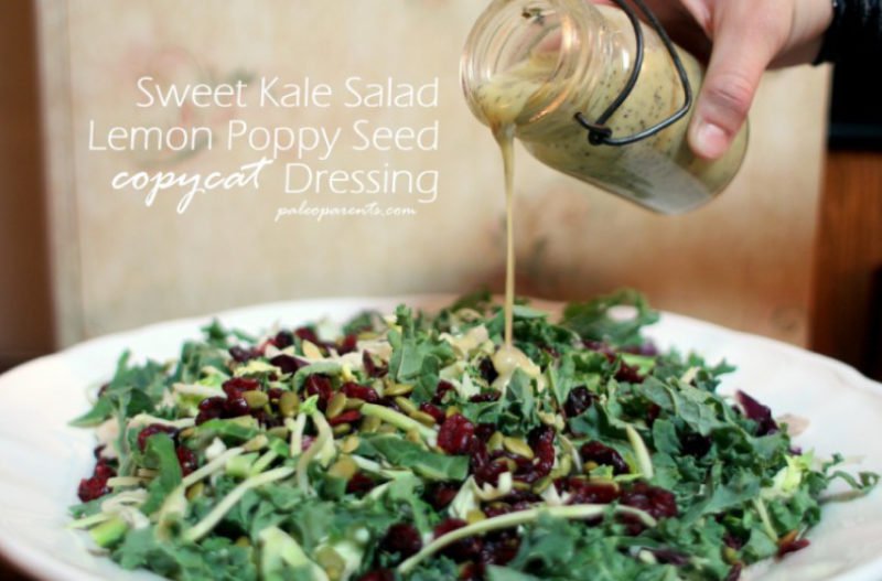 Copycat Sweet Kale Salad Lemon Poppy Seed Dressing