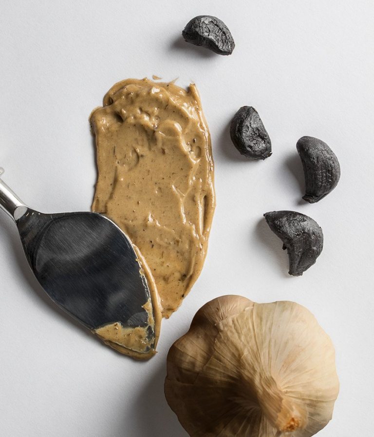 black garlic has a smooth & creamy texture and can be used in dips or as a spread
