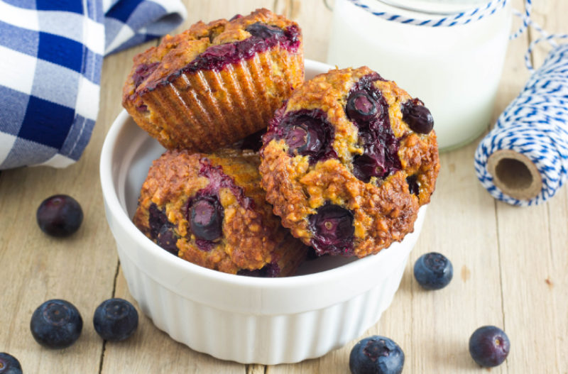Healthy Blueberry Chia Muffins