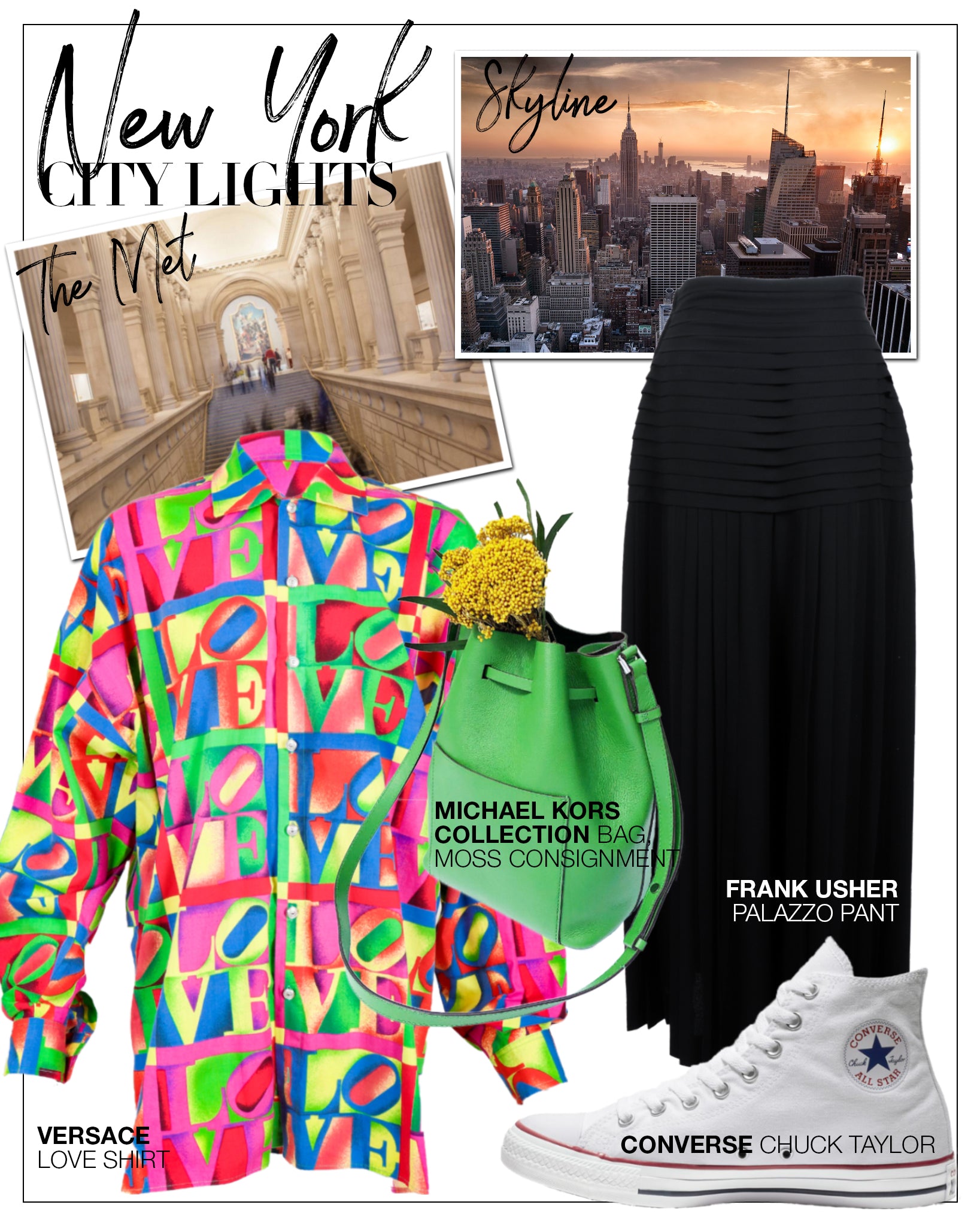 Recess DressCode Escapism Covid Quarantine Vacation Dreams New York City Lights Versace Love Shirt