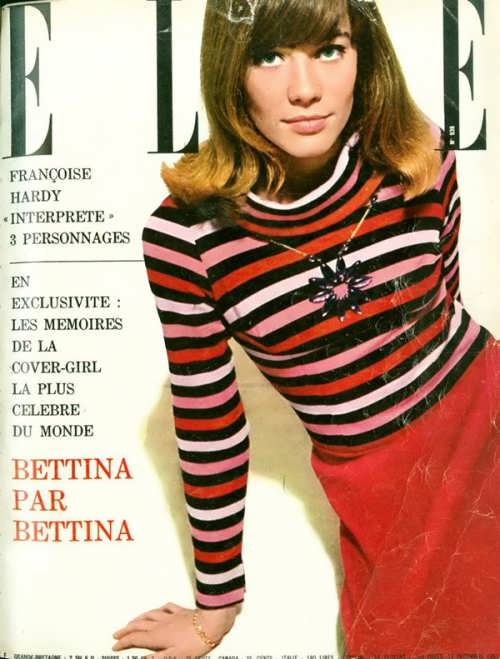 Recess Dresscode Francoise Hardy on Elle Magazine Cover in Sonia Rykiel Sweater
